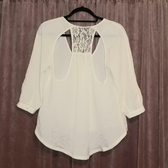 [Sparkle & Fade] Open Back Chiffon Blouse - Picture 4 of 4